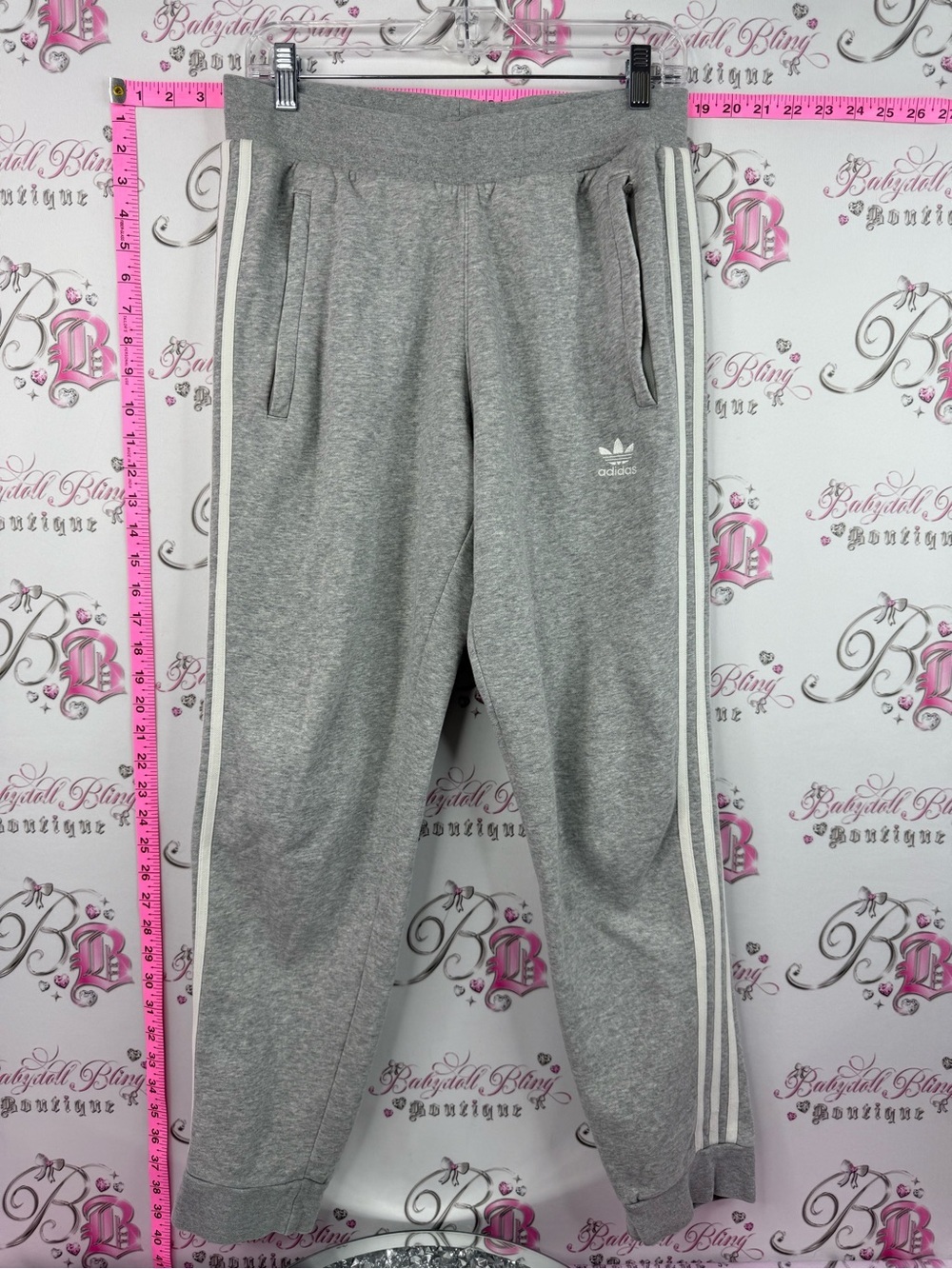 adidas pants grey Heather 3-Stripe Track Joggers sweats